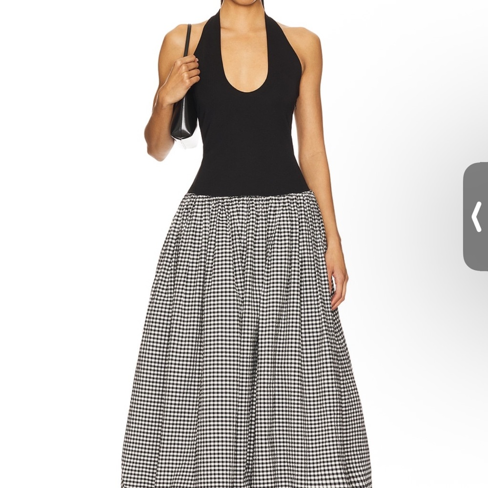 Lovers + Friends Black and White Midi Dress